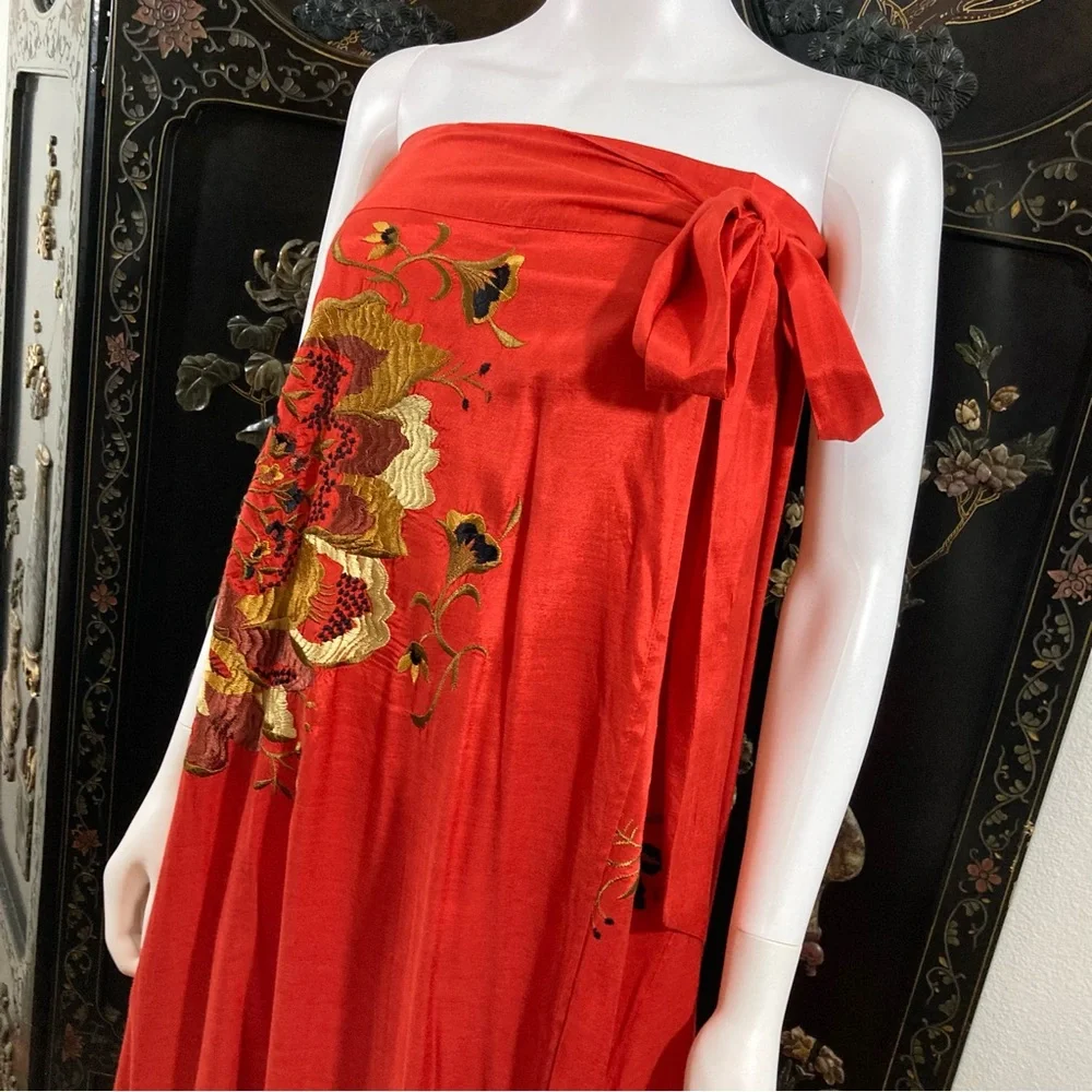 Free People Embroidered Strapless Evening Maxi Top - Picture 6 of 16
